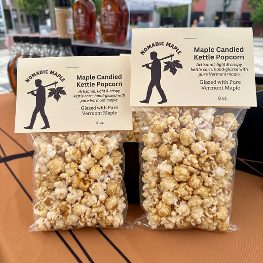 Artisanal Vermont Maple Candied Kettle Popcorn (4 oz & 6 oz Bags)