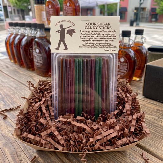 Nomadic Maple Sour Sugar Candy Straw Sticks (16-Pack)